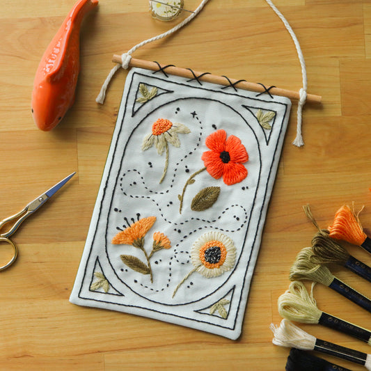 Frolicking Florals Embroidery Kit