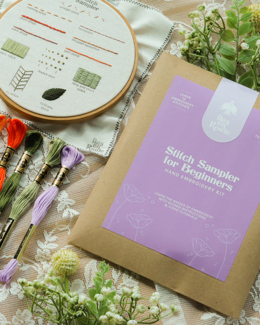 Stitch Sampler for Beginners Embroidery Kit