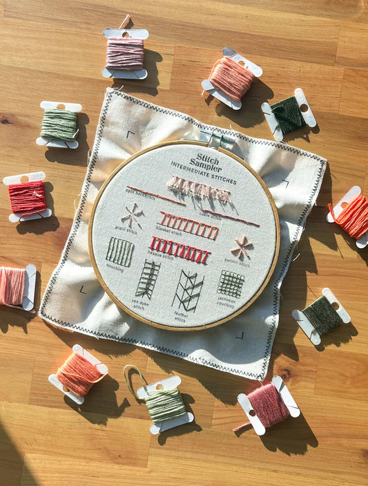 Stitch Sampler for Intermediate Stitches Embroidery Pattern