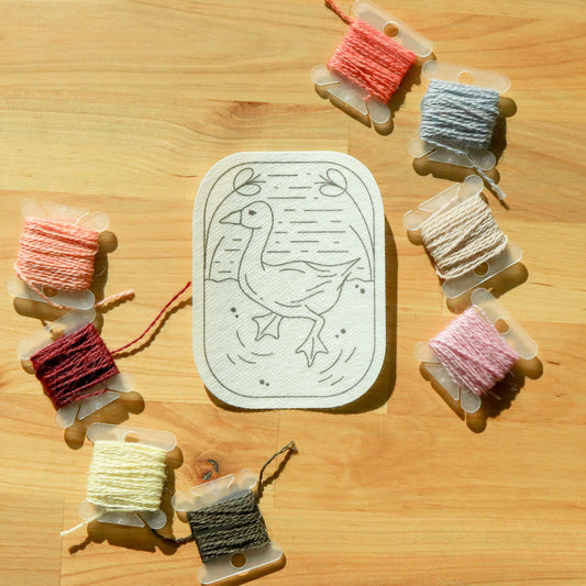 Goose Scene Stick & Stitch Sticker