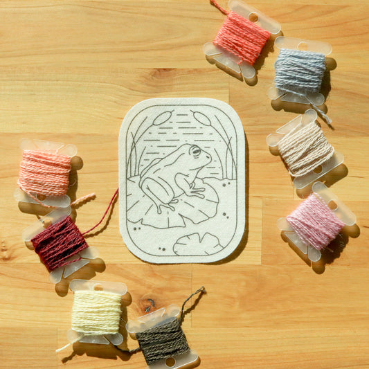 Frog Scene Stick & Stitch Sticker