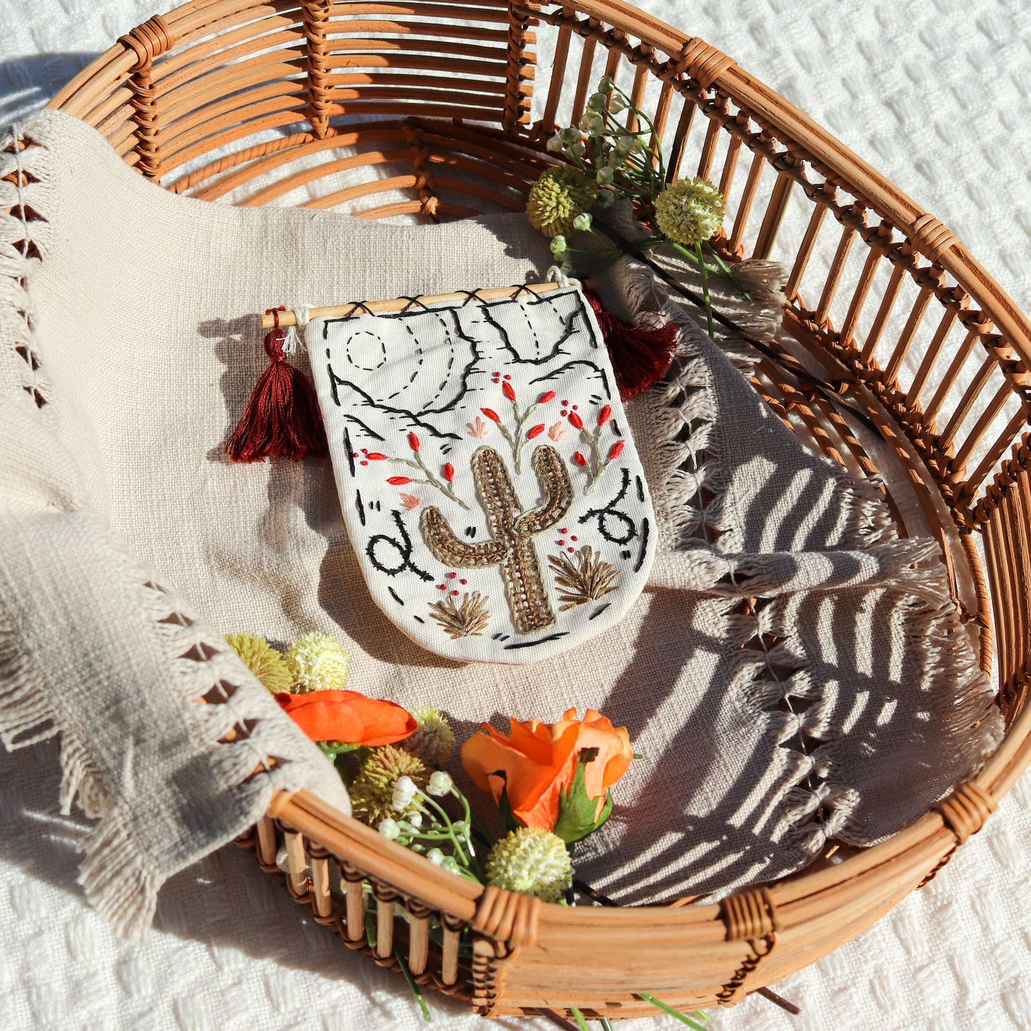 Popular Embroidered Desertscape Hoop